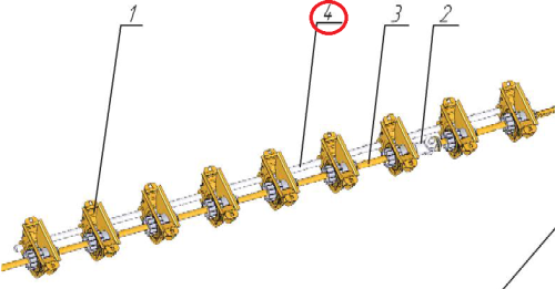 Вал  СКП 01.13.204 опоражнивателя