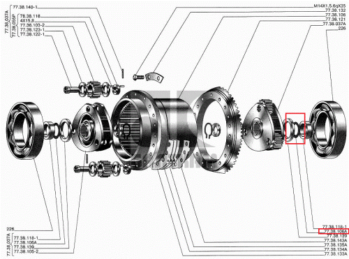 Кольцо ДТ-75 77.38.106А